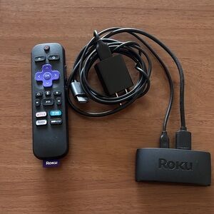 Roku Black Streaming Device with Purple Remote